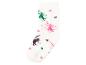Une chaussette blanche avec un motif de licorne
