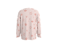 Haut à manches longues rose clair pour enfant avec motif étoiles, vue de dos.