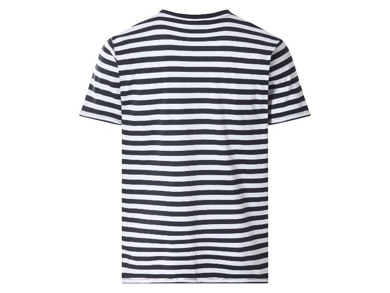 T-shirt à manches courtes rayé noir et blanc, vue de dos