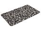 Tapis de bain imprimé léopard noir et beige
