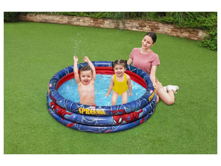 Piscine gonflable Spider-Man pour enfants, jeux d'eau d'été.