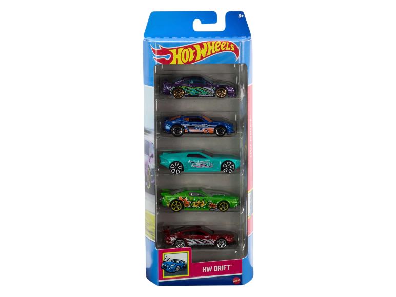 Voitures Hot Wheels dans un emballage sur le thème du drift.