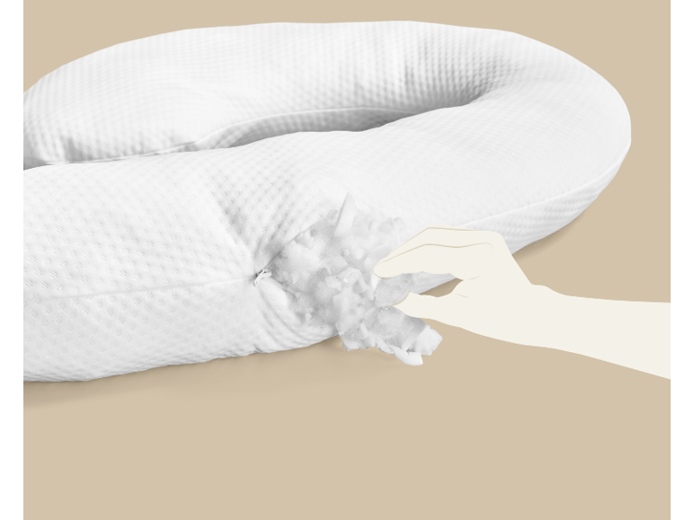 Coussin de maternité avec rembourrage ajustable.