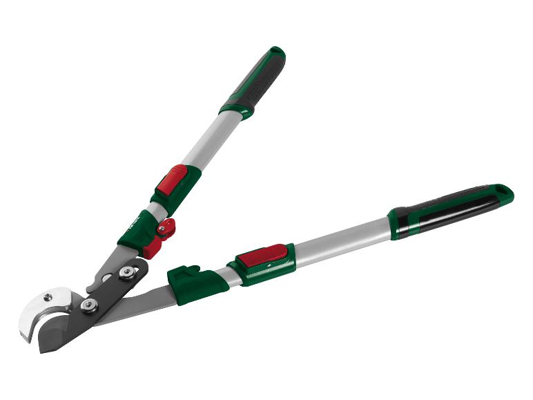Sécateur Parkside avec poignées télescopiques en vert et rouge