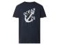 T-shirt bleu marine pour homme avec un motif d'ancre et l'inscription 'OCEAN Adventure EST. 76'.