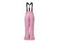 Pantalon de neige rose avec bretelles noires