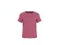 T-shirt rose à manches courtes avec un cœur brodé sur la poitrine