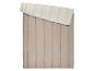 Couette réversible beige et marron clair avec surpiqûres verticales.