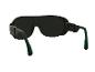 Lunettes de sécurité Parkside noires avec branches vert foncé.