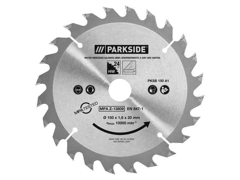 Aller en mode plein écran : PARKSIDE® Lame de scie circulaire, 150 mm - Image 2