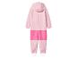 Combinaison rose pour enfant avec capuche et blocs de couleur