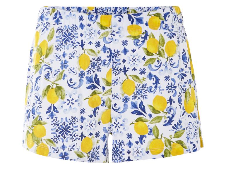 Shorts à motif citron et azulejo.