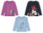 T-shirts manches longues enfant : Stitch, Minnie et Elsa.