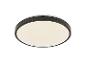 Plafonnier LED rond noir avec diffuseur blanc