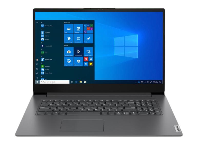 Ordinateur portable avec écran ouvert affichant le bureau du système d'exploitation.
