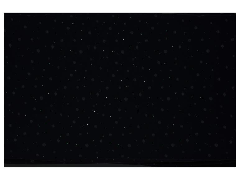 Tissu foncé avec imprimé de planètes et d'étoiles qui brillent dans le noir.