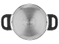 Vue de dessus d'une casserole en acier inoxydable SilverCrest.