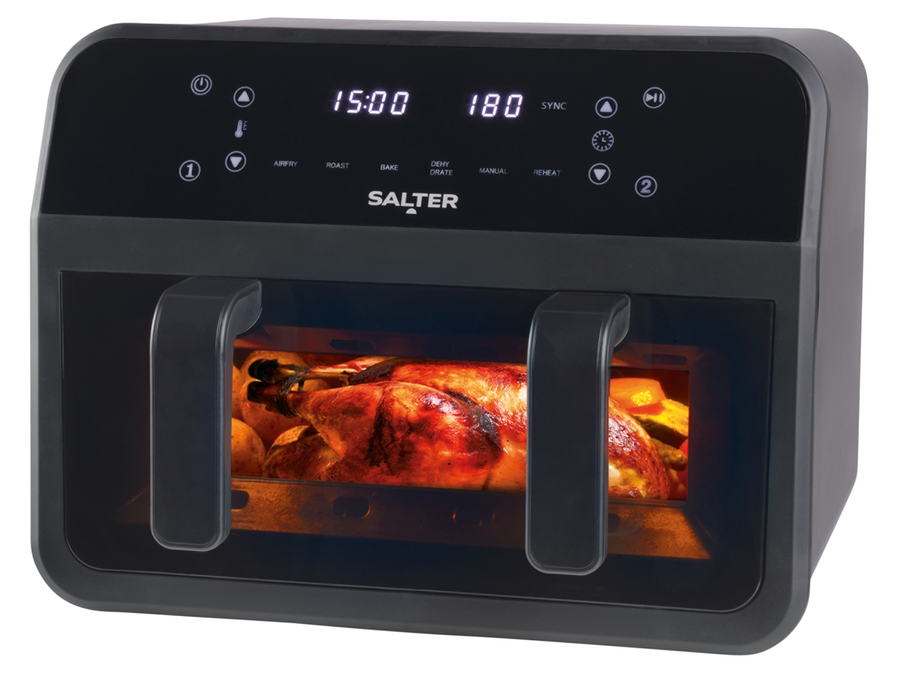 Salter Friteuse à air chaud COMPACT DUAL AIR PRO, 2300 W