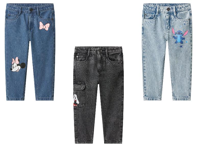 Jeans pour enfants avec motifs Minnie Mouse, Mickey Mouse et Stitch