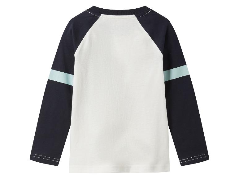 T-shirt manches longues bicolore pour enfant, style baseball.