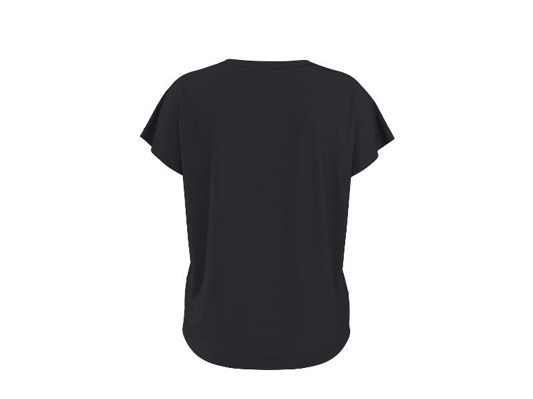 T-shirt noir à manches courtes et col rond, vue de dos