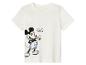 Un t-shirt blanc avec un imprimé Mickey Mouse.