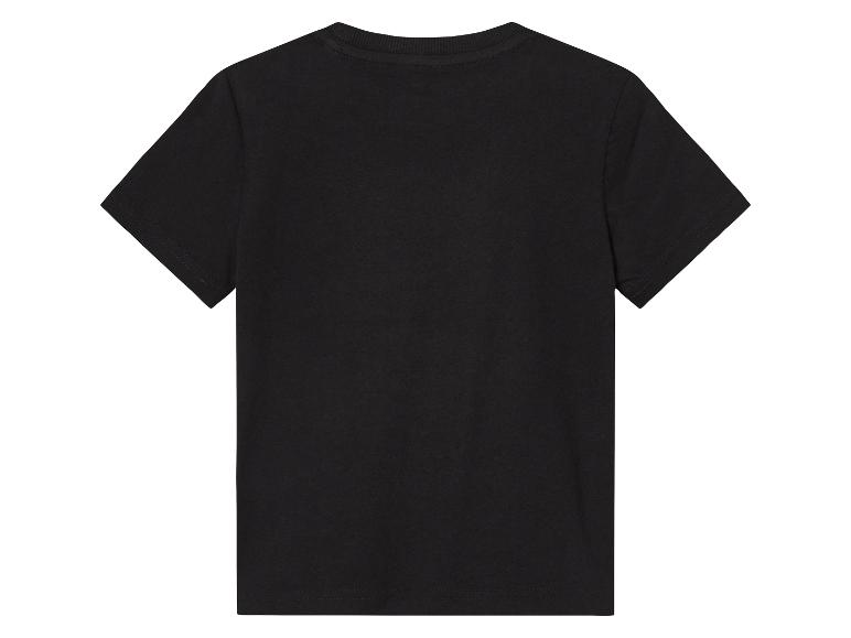 T-shirt noir à manches courtes, vue arrière.