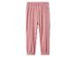 Pantalon de jogging en velours rose avec taille et chevilles élastiques