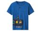 T-shirt enfant bleu avec imprimé sous-marin et animaux, texte « DEEP SEA ADVENTURERS ».