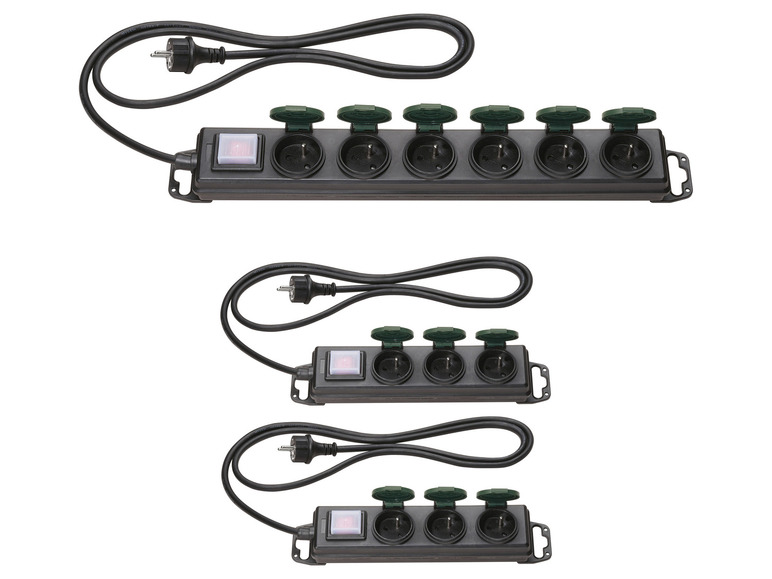 Aller en mode plein écran : PARKSIDE® Bloc multiprise pour extérieur, 6 / 2x 3 prises - Image 1