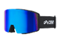 Masque de ski avec verres miroir bleus, sangle noire et inscription « S3 SPEQ GmbH »