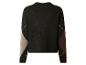 Pull noir avec motif argyle sur les manches