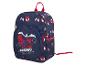 Sac à dos bleu avec masques Spider-Man et un graphique de Spider-Rex et Spider-Gwen avec le texte 'AMAZING TEAM-UP'.