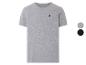 Un t-shirt gris avec un petit logo de cavalier.