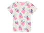 T-shirt enfant crème avec cœurs roses et chiots de dessin animé