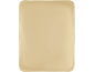 Une couverture unie jaune clair aux coins arrondis, idéale pour un bébé ou comme jeté.