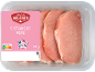 Paquet de 5 steaks de porc, 400g, avec Nutri-Score A et label porc français.