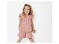 Haut et short rose pour enfant, style bohème.