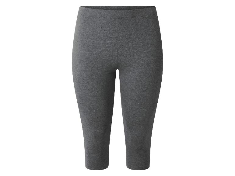 Legging capri gris foncé extensible.