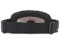 Lunettes de ski noires avec sangle ajustable.