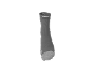 Chaussette de sport noire avec détails gris aux orteils et au talon.