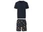 Pyjama homme : t-shirt et short à motif oranges.