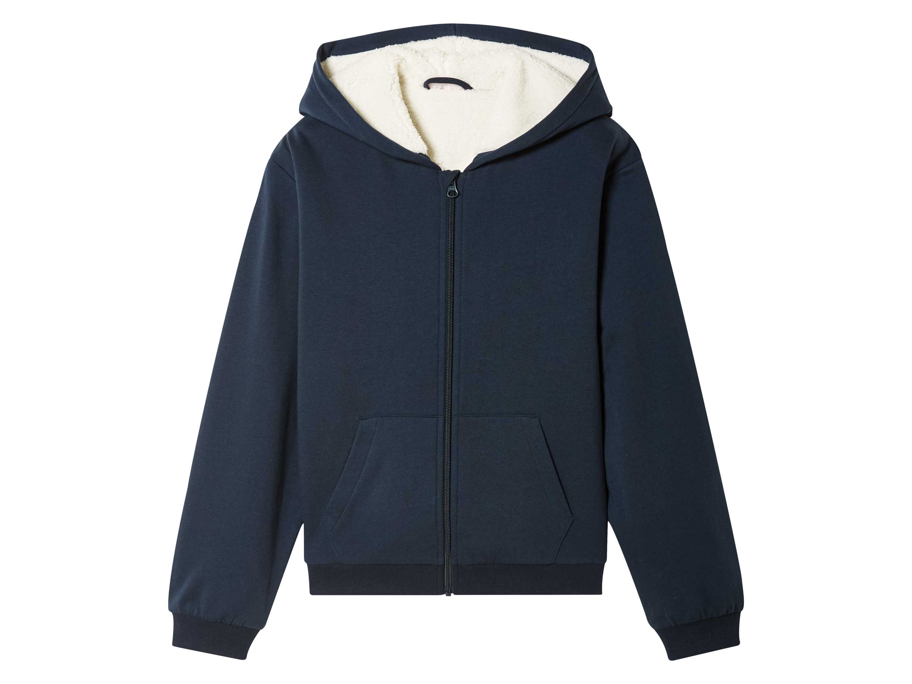 pepperts!® Sweat zippé molletonné fille (8-10 ans, bleu foncé)