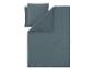 Housse de couette et taie d'oreiller gris-bleu