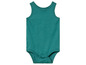 Un body bébé turquoise sans manches.