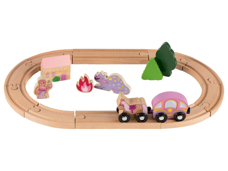 Aller en mode plein écran : Playtive Kit ferroviaire en bois, 18 pièces - Image 7