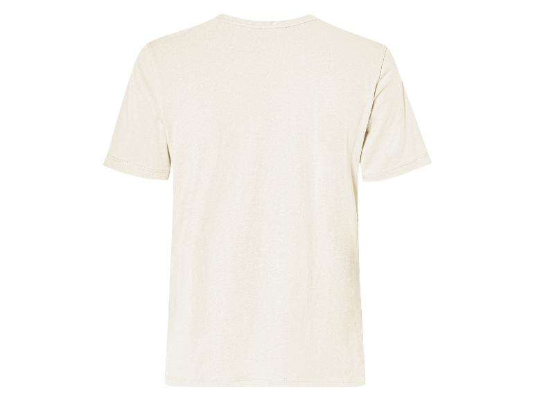 T-shirt beige uni, vue arrière.