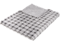 Couverture polaire à carreaux gris et blancs avec doublure pelucheuse