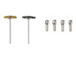 Deux brosses et trois pinces pour un tour.