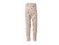 Legging fille à imprimé floral beige clair avec fleurs roses et bordeaux